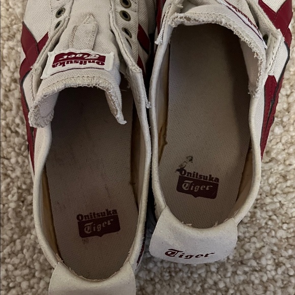 Onitsuka Tiger by Asics Gray and Red Sneakers - Picture 3 of 7